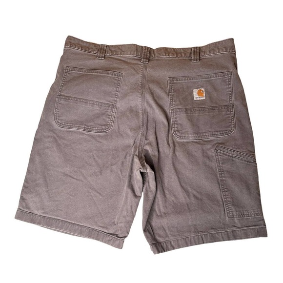 Carhartt Shorts Relaxed Fit Mens Gray Canvas Workwear Stretch Carpenter Size 40 - Picture 1 of 9